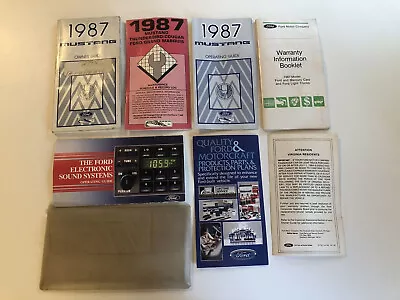 1987 MUSTANG Factory Original Owners Manual Set & Binder • $84