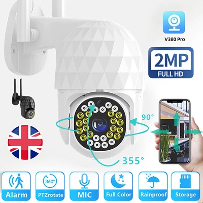 £25.99 • Buy 1080P IP Camera Wireless WIFI Outdoor CCTV HD PTZ Smart Home Security IR Cam UK
