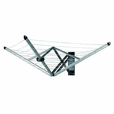 NEW BRABANTIA WALLFIX ROTARY FOLD AWAY 24M CLOTHES LINE Cover Wall Mount • $299.95