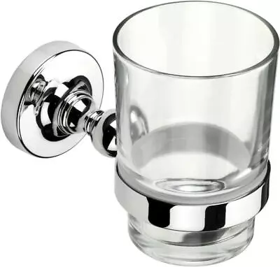 £11.50 • Buy Croydex Flexi-Fix Easy To Fit Wimborne Tumbler And Holder, Chrome - QM751841