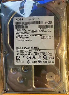 HGST 2TB Ultrastar Enterprise HDD 7200 RPM SATA III (HUS724020ALA640) ........ • £32.99