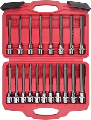 AMM 19-Piece 3/8 Inch Drive Extra Long Allen Hex Bit Socket Set Standard SAE... • $35.76