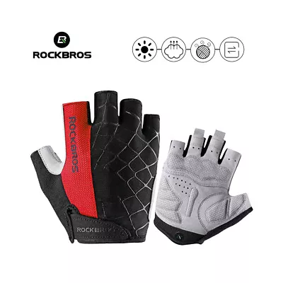 Men' S Motorcycle Fingerless Half Finger Driving Biker Gloves Anti Slip Gloves • $11.99