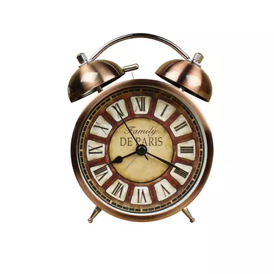  Table Clock Premium Material Alarm Desk Pumpkin Aquarium Decor Retro • £25.49