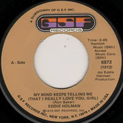 Eddie Holman - My Mind Keeps Telling Me (That I Really Love You Girl) (7 ) • £12.49
