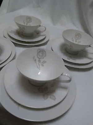 $85.99 • Buy Vintage Lot: 6 Rosenthal CLASSIC ROSE Trios:Cup, Saucer,Plate; RAYMOND LOEWY 60s