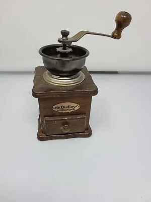 Mr. Dudley International Coffee Grinder With Drawer Crank 8  Tall Vintage Decore • $33