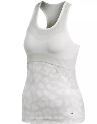 Adidas By Stella McCartney Court Cheetah Racerback Women Tank Top White DQ1603 • $25.20