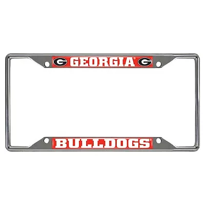 Fanmats NCAA Georgia Bulldogs Chrome Metal License Plate Frame  • $13.99