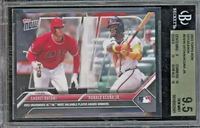 2023 Topps Now Offseason # OS18 Shohei Ohtani Ronald Acuna Jr. BGS 9.5 W/ 10's • $49.95