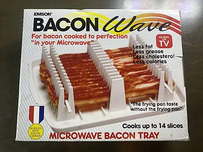 Open Box Emson Bacon Wave Microwave Bacon Tray Sealed Skewers Pack As Seen On TV • $29.99