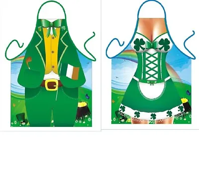 MR & MRS IRELAND  Fun Novelty Apron Set ST PATRICKS DAY His/her Gift • £18.99