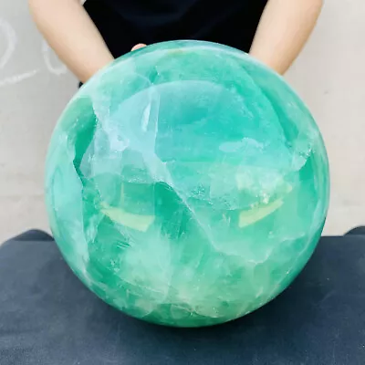 24.24LB Natural Green Flourite Quartz Crystal Sphere Mineral Specimens Healing • $0.99