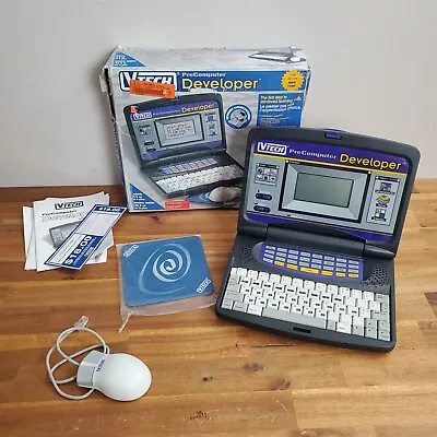 Vintage VTech Pre Computer Developer Kids Laptop (French) W/ Mouse - Tested • $21.61