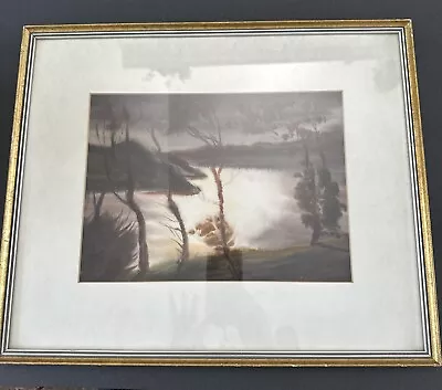 MARIANO ORTUZAR Watercolor Painting LISTED Chilean Chile River Trees Landscape • $99