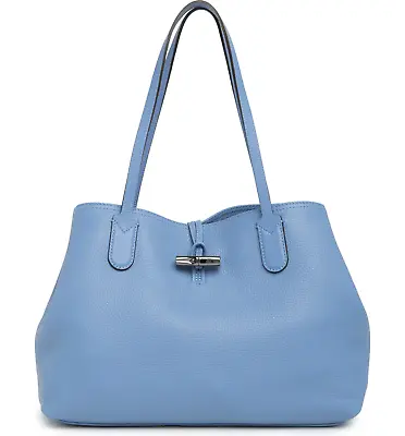 Longchamp Roseau Essential Medium Leather Tote ~NIP~ Blue • $337.50