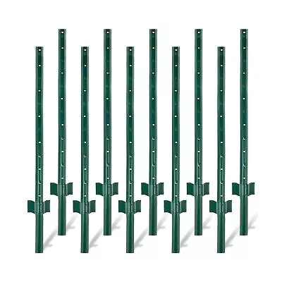 Fence Posts 4Feet - 10Pack Heavy Duty Metal Fence Post With U-Channel Steel... • $82.92