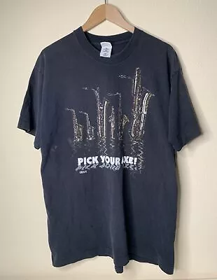 Vintage Jazz Music Saxophone Shirt Mens Sz XL Single Stitch Musician Tee 90s • $29.99