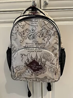 Harry Potter The Marauder's Map All Over Print 7 Pocket Large Backpack NWOT~NICE • $24.95