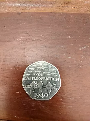 2015 75th Anniversary Of The Battle Of Britain 50P Fifty Pence Coin VGC • £1.20