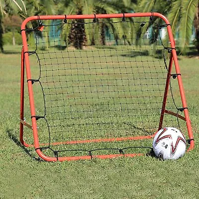 Football Training Net Soccer Kickback Target Goal Rebounder Play Teaching Game • £19.99