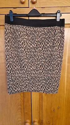 Women's Maternity Comfy Beige And Black Jersey Skirt Size 12 • £5