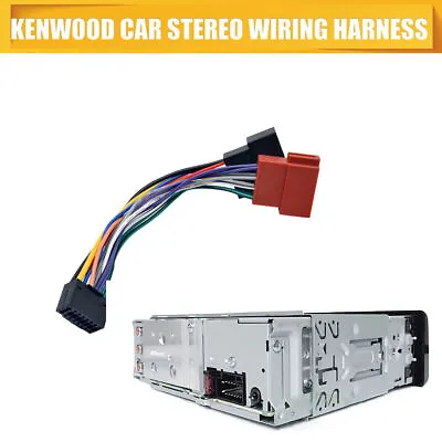 KENWOOD 16 Pin ISO Wiring Harness Connector Adaptor Car Stereo Radio Loom Cable • $16.59