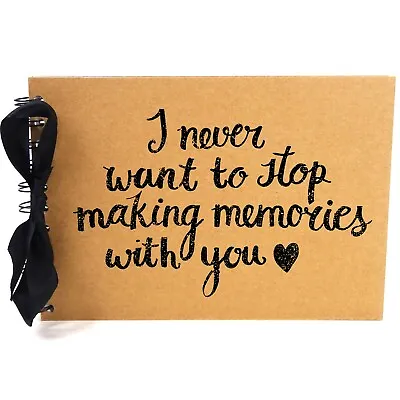 Ribbon Never Stop Making Memories Photo Album Scrapbook Blank White PagesA5 • £8.99