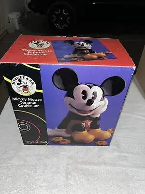 Vintage 1990's Large Disney Mickey  Mouse Treasure Craft Cookie Jar W/Box • $49.95