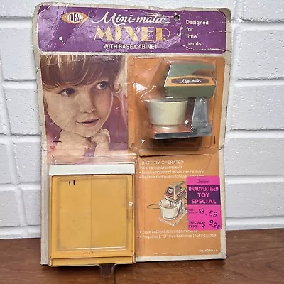 1970 Ideal Mini-Matic Kitchen Stand Mixer BATTERY OPERATED TOY • $58.88