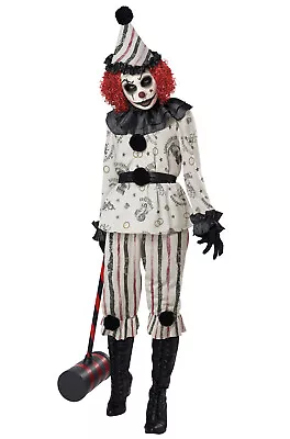 $40.41 • Buy Vintage Creeper Clown Scary Adult Halloween Costume