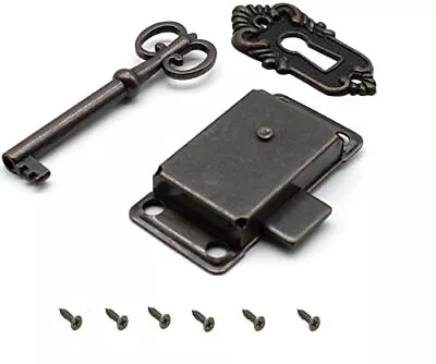 $7.21 • Buy Vintage Cabinet Cupboard Furniture Decorative Lock Case Box Lock With Key And Sc