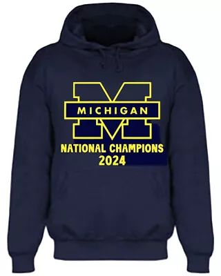 Michigan Wolverines National Champs Premium Vinyl Hoodies Sm-2x Just In! • $49.99