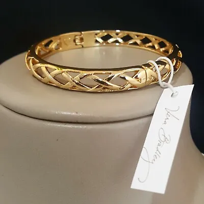 Vera Bradley Thin Quilted Gold Tone Bracelet Nwt Msrp $38 • $11.99