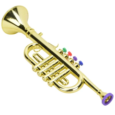 £20.66 • Buy Kid Trumpet Golden Coated Plastic Children Preschool Music Toy Gift Wind Instrum