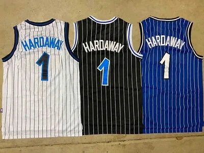 Penny Hardaway #1 Black/Blue/White Orlando Magic Vintage Edition Stitched Jersey • $24.98