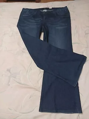 Z.CAVARICCI*Dark Wash Blue Jeans*Size 24*NWT*Distressed*34  Ins*Wide Leg*Zipper  • $12.89