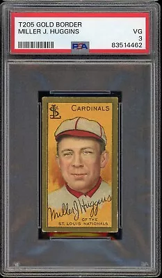 1911 T205 Gold Border Baseball Miller J. Huggins PSA 3 • $240