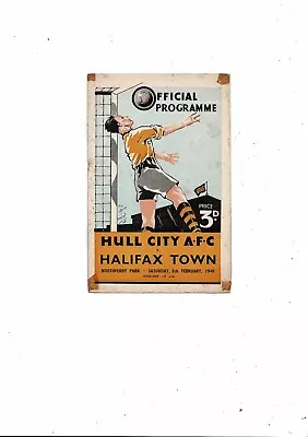 1948/49 Hull City V Halifax Town Football Programme • £9.50