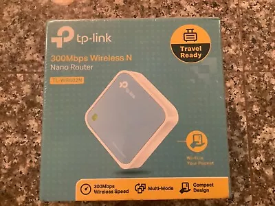 New! TP-Link N300 Wireless Portable Nano Travel Router TL-WR802N • $21.99