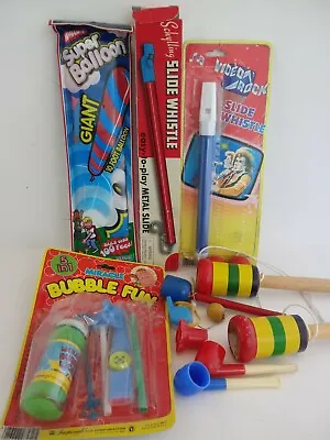 Vintage Bundle Miracle Bubbles Bubble Fun Giant Balloon  Sliding Whistle • $20