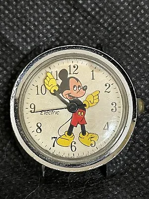 VNTG Mickey Mouse Wrist Watch Electric Timex NOT RUNNING Adult Men's No Straps • $17.50