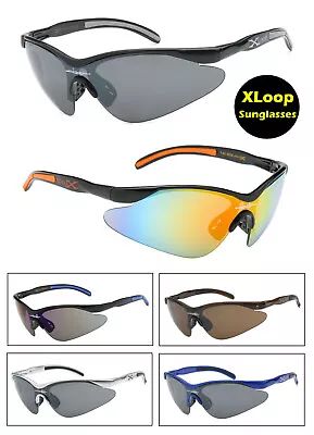 X-Loop Half Frame Sport Cycling Biking Wrap Around Sunglasses Running Golf UV400 • $10.49