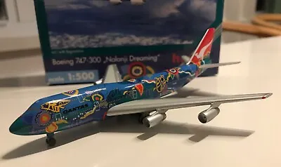 Herpa QANTAS AIRWAYS B 747-338 1:500 VH-EBU ‘Nalanji Dreaming’ First Version • $57.80