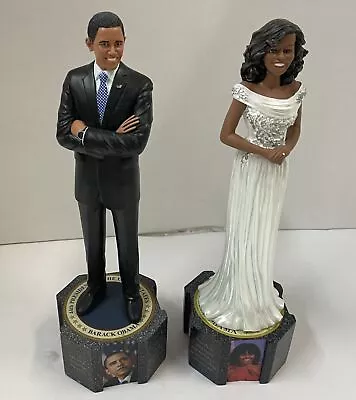 Keith Mallett Hamilton Limited Ed Pres. Barack Obama & Michelle Obama Figurines • $179.99