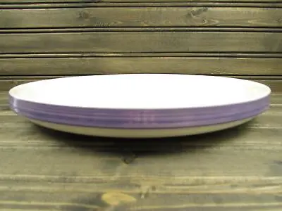 Mulberry Home Collection Stackable Dinner Plate Brushed Purple Edge White Inside • $13.99