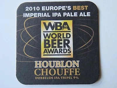 Beer Bar Coaster: La Chouffe Brewing Houblon IPA Tripel ~ BELGIUM 2010 WBA Award • $5.97