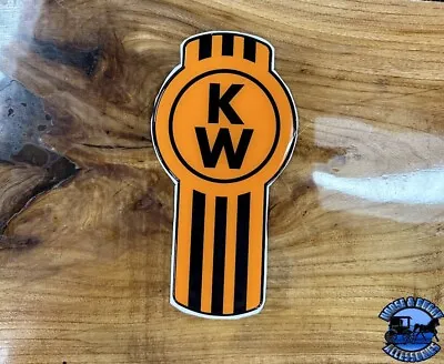 New Style Orange/Black Kenworth Emblem Decal Replacement High Quality USA Made • $88.07