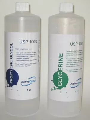 Vegetable Glycerine 1 Litre VG And PG Propylene Glycol 1 Litre COMBO 1L Each 1 L • $31.95