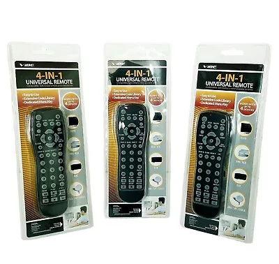 Vibe Axcess 4-in-1 Universal Remote Control 3-Pack HDTV DVR DVD AUX New Sealed  • $39